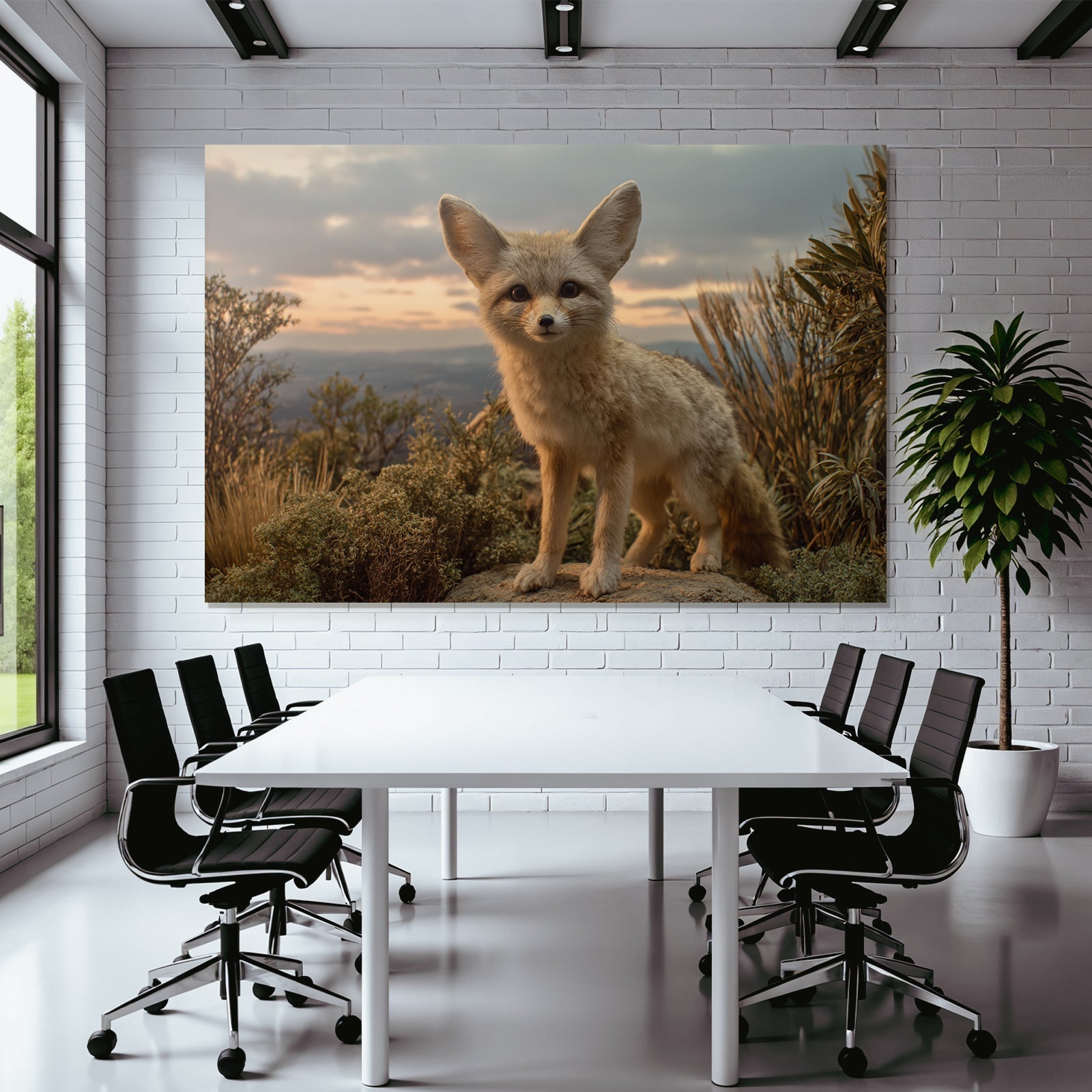 Fenneczus Fuchs Mit Grossen Ohren In Der Sahara Desert