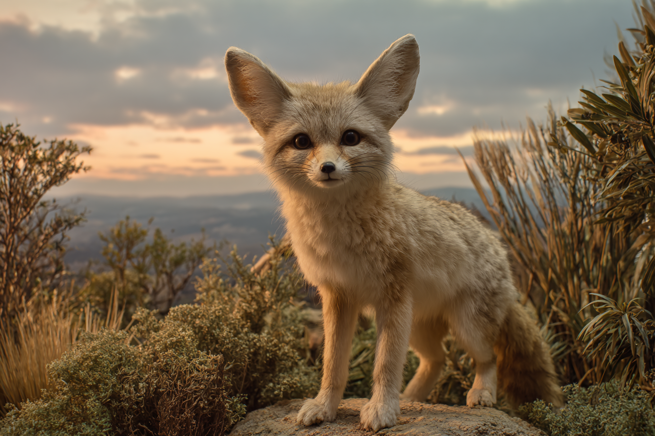 Fenneczus Fuchs Mit Grossen Ohren In Der Sahara Desert | Safari und Wildtiere | Tiere