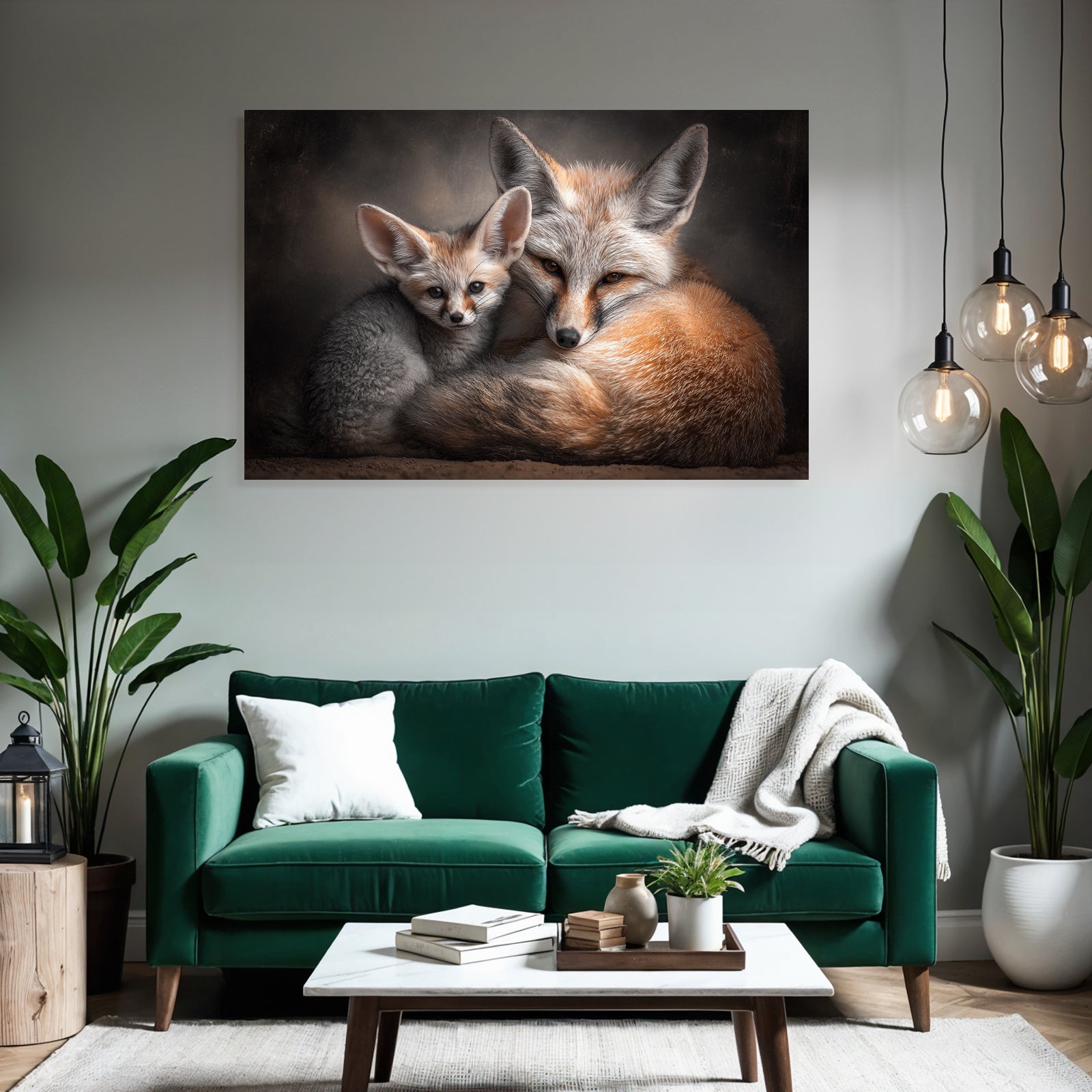 Fuchs Und Jungtier Naheaufnahme Orange Und Weiss
