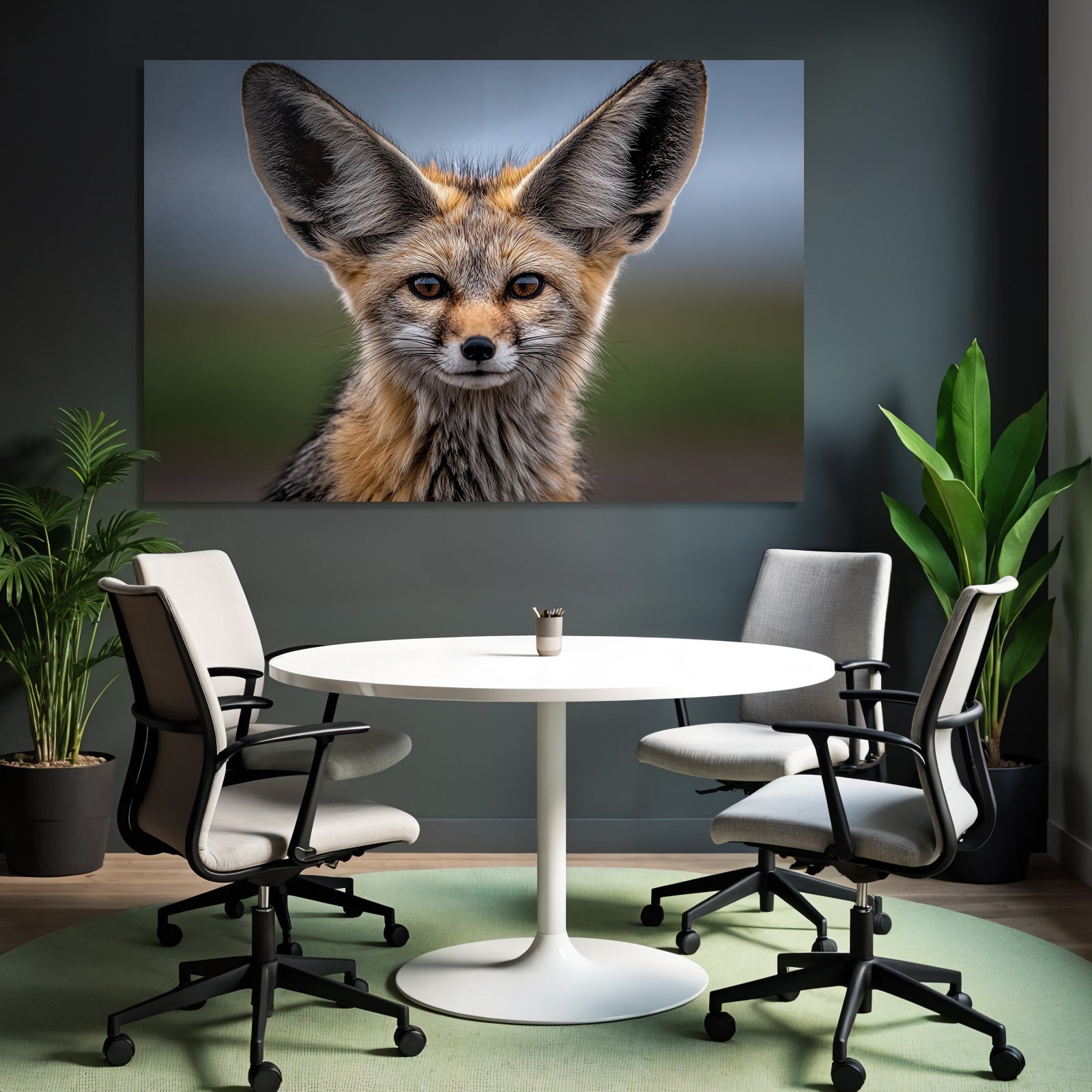 Naheaufnahme Von Einem Fennek Fuchs In Der Sahara Desert