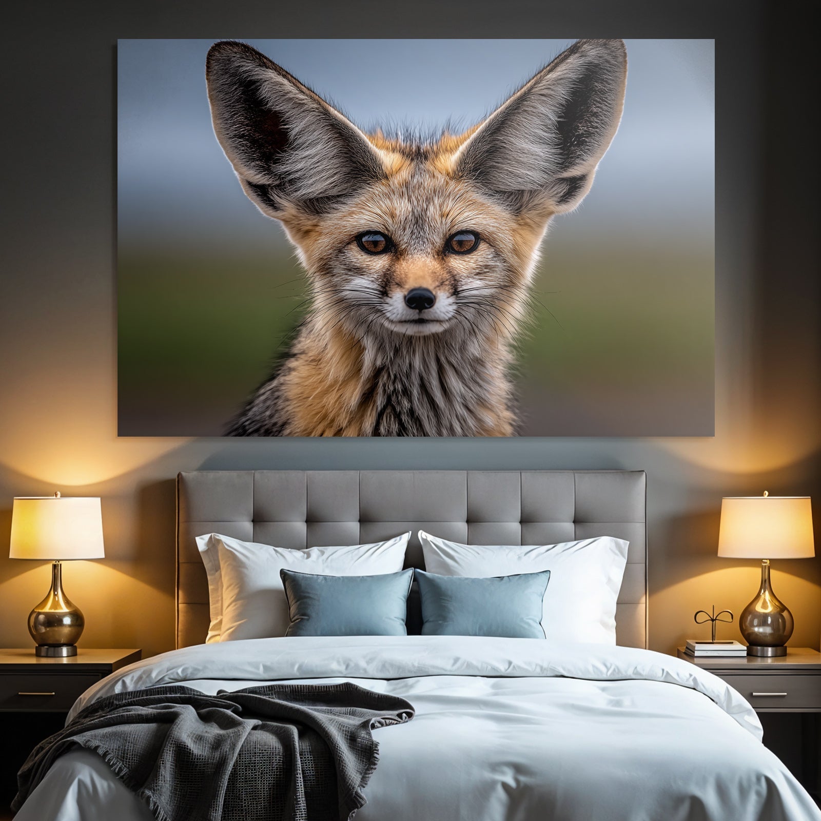 Naheaufnahme Von Einem Fennek Fuchs In Der Sahara Desert
