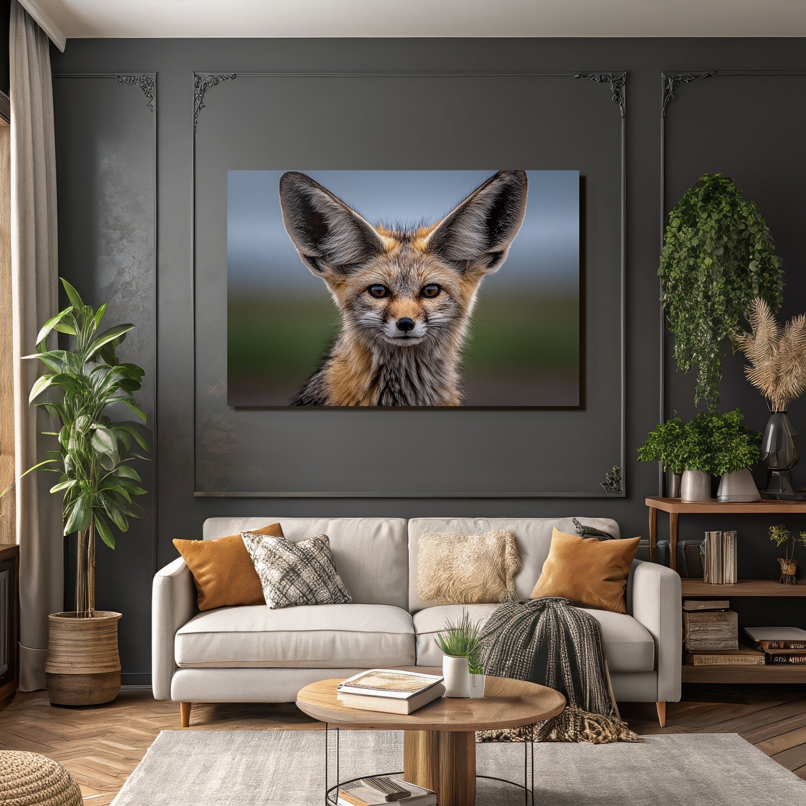 Naheaufnahme Von Einem Fennek Fuchs In Der Sahara Desert