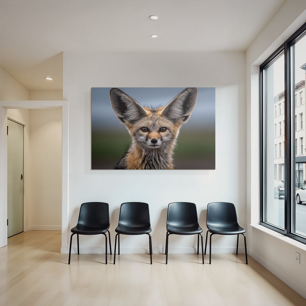 Naheaufnahme Von Einem Fennek Fuchs In Der Sahara Desert
