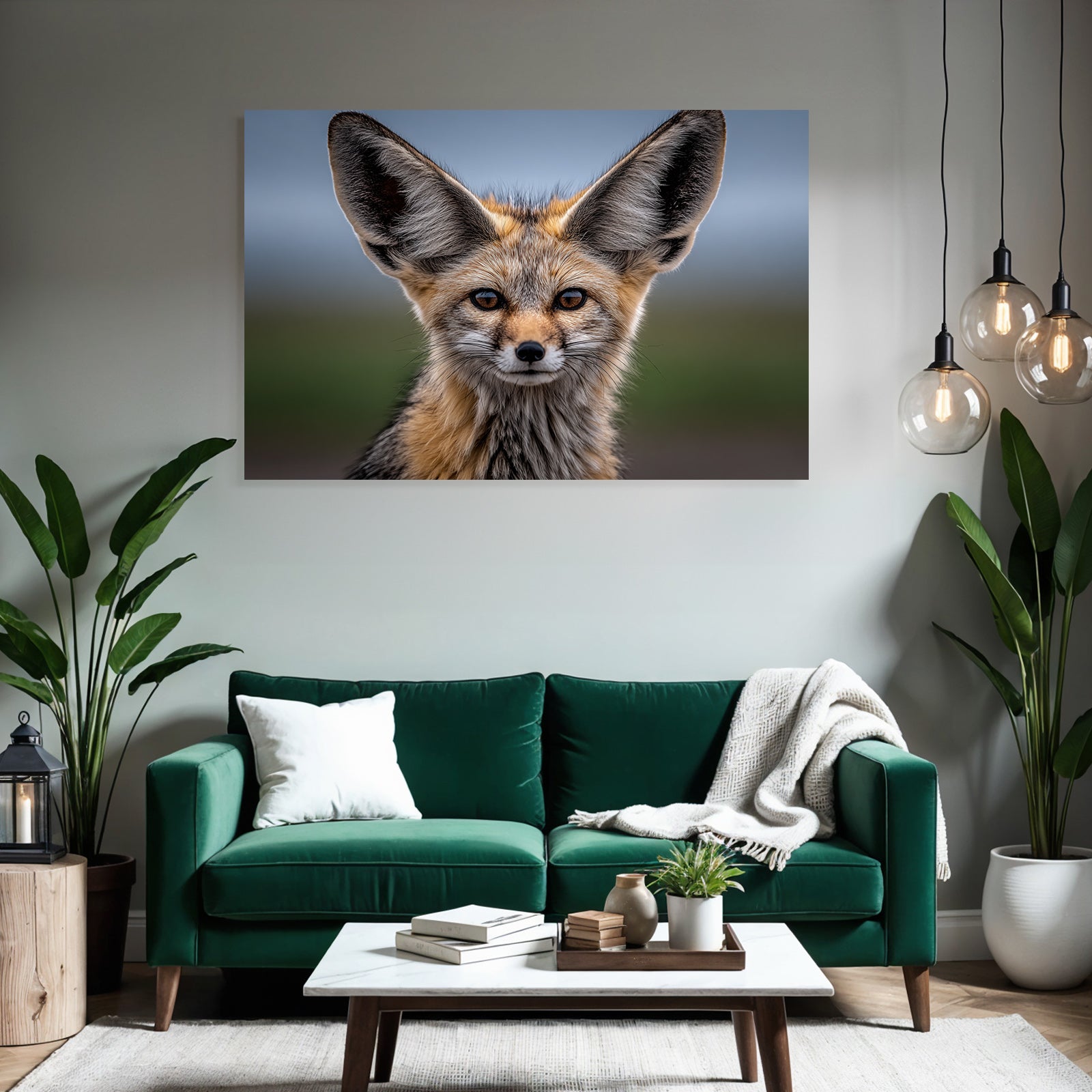 Naheaufnahme Von Einem Fennek Fuchs In Der Sahara Desert