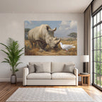 Nashorn Und Taube In Natur Komposition Wild Und Natur