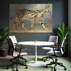 Serval Wildkatze Mit Spotted Fell In Afrika