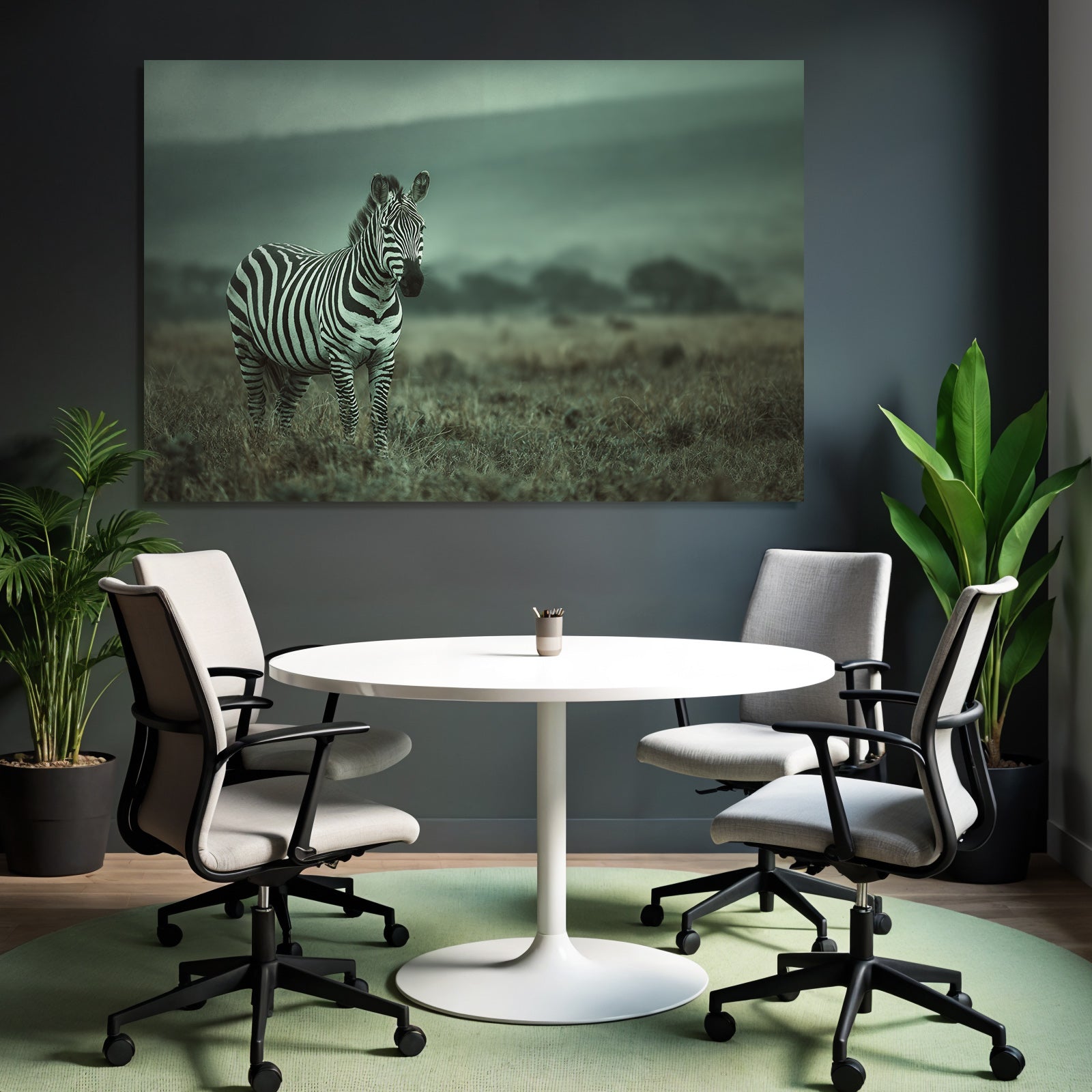 Zebra Im Natur In Kunstvollem Hintergrund