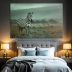 Zebra Im Natur In Kunstvollem Hintergrund