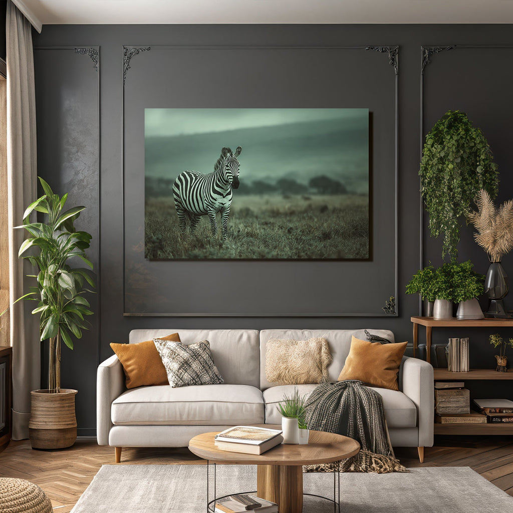 Zebra Im Natur In Kunstvollem Hintergrund
