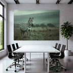 Zebra Im Natur In Kunstvollem Hintergrund