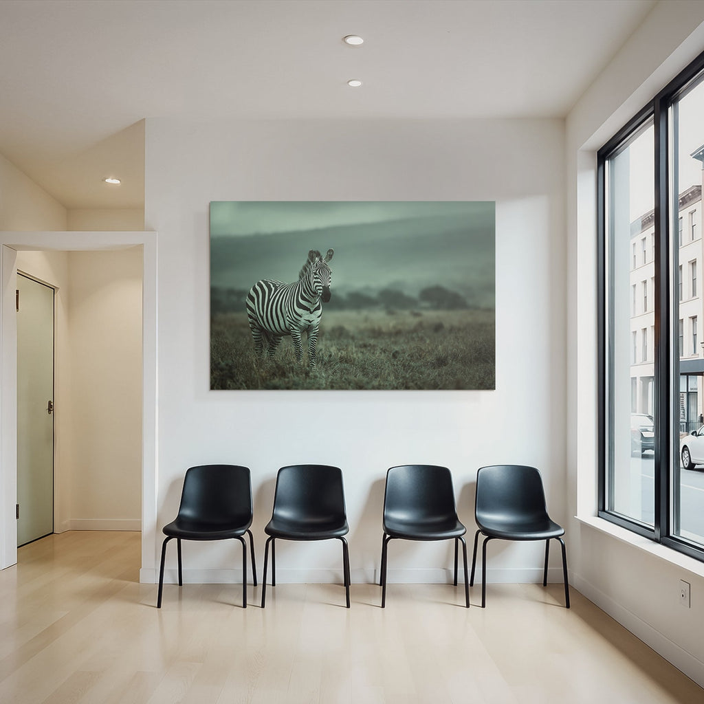 Zebra Im Natur In Kunstvollem Hintergrund
