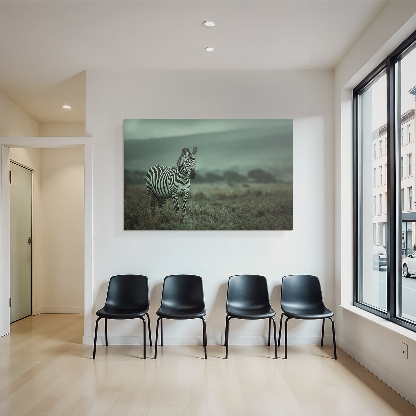 Zebra Im Natur In Kunstvollem Hintergrund