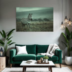Zebra Im Natur In Kunstvollem Hintergrund