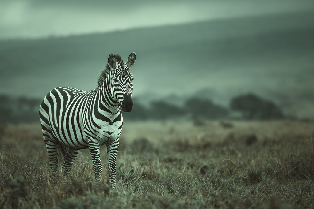 Zebra Im Natur In Kunstvollem Hintergrund | Safari und Wildtiere | Tiere