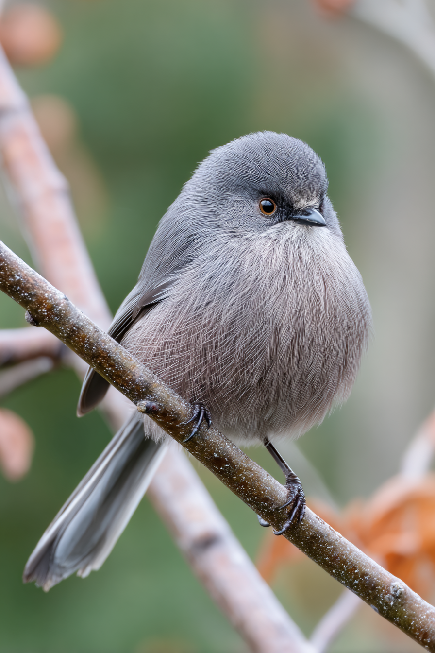 Vogel Auf Einem Ast Graufederiges Gefieder Sanft Unscharf Hintergrund | Voegel | Tiere