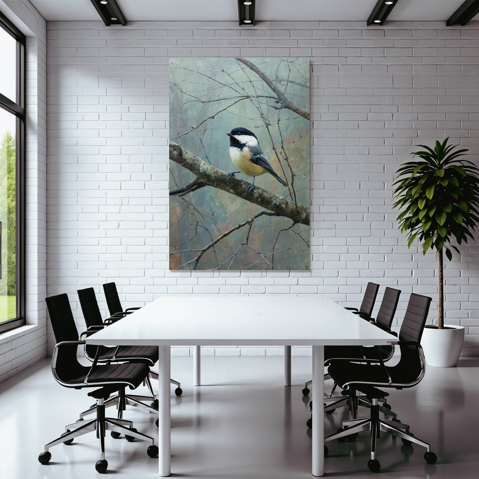 Vogel Auf Einem Zweig Mit Unscharfem Hintergrund