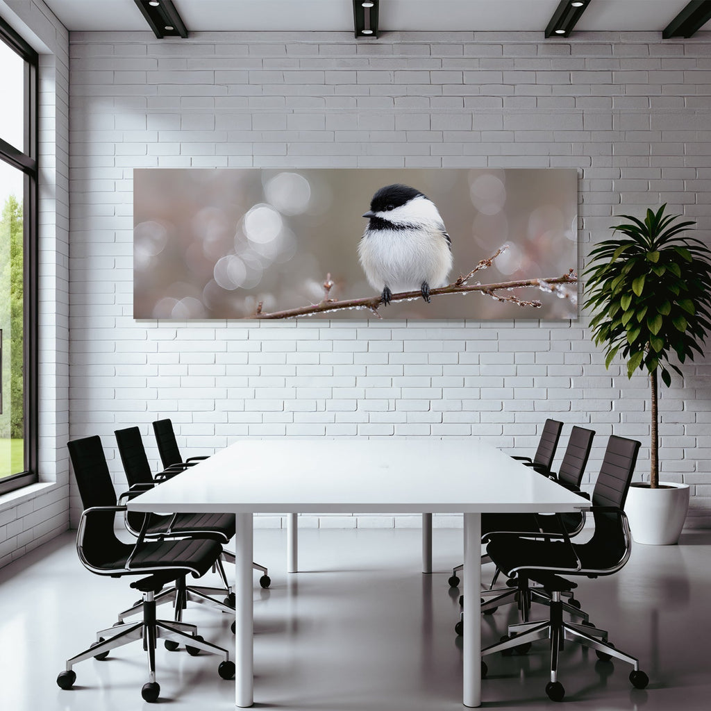 Kleiner Vogel Auf Einem Ast Mit Unscharfem Hintergrund