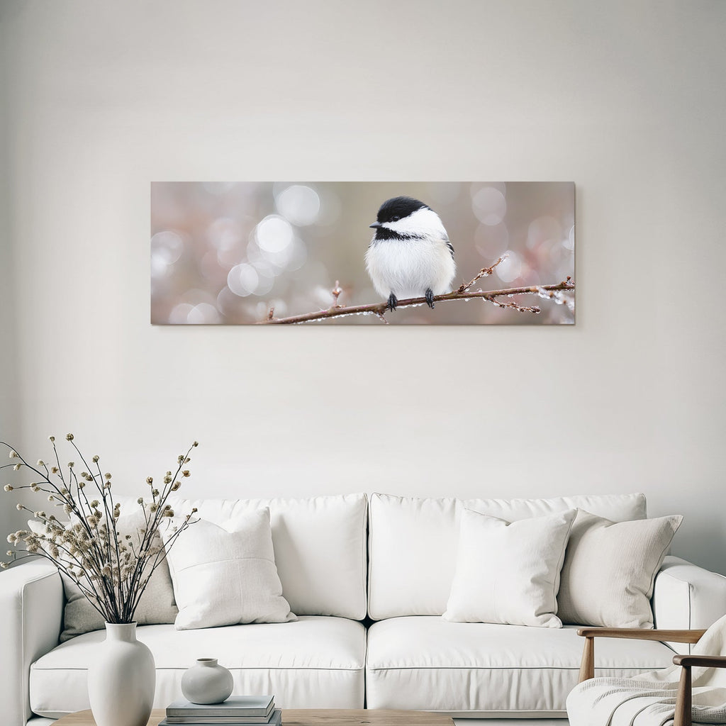 Kleiner Vogel Auf Einem Ast Mit Unscharfem Hintergrund