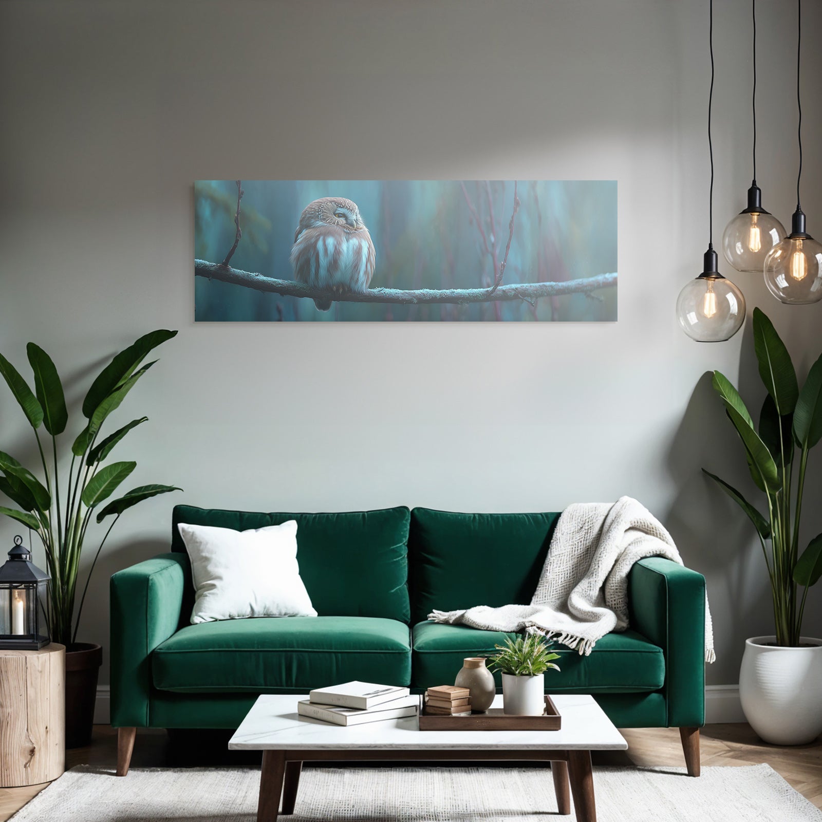 Stylisierter Au Gen Mit Stamm Im Hintergrund Mit Blaün Grünen Tonen