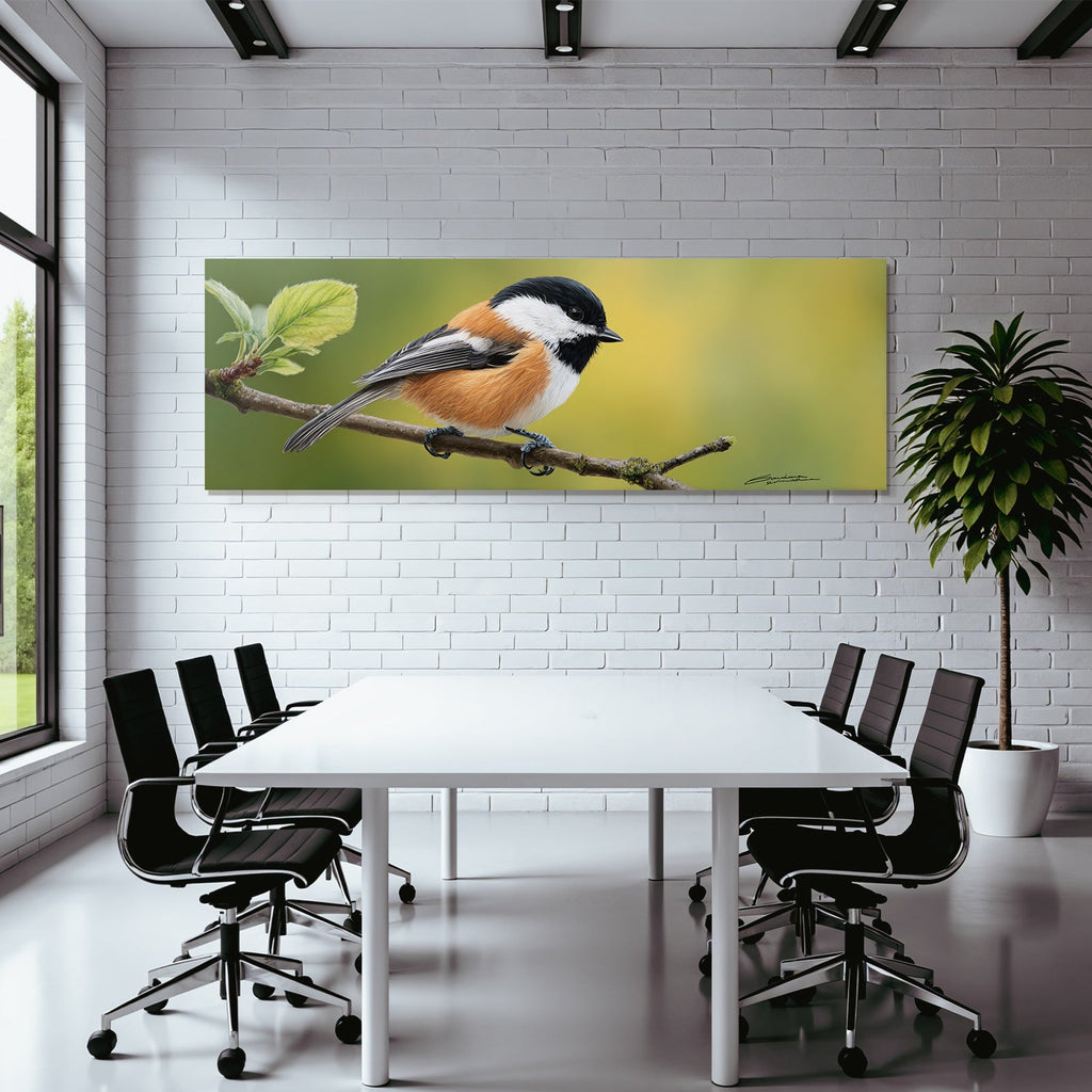 Vogel Auf Einem Zweig Mit Bunten Federn Hintergrund Unscharf