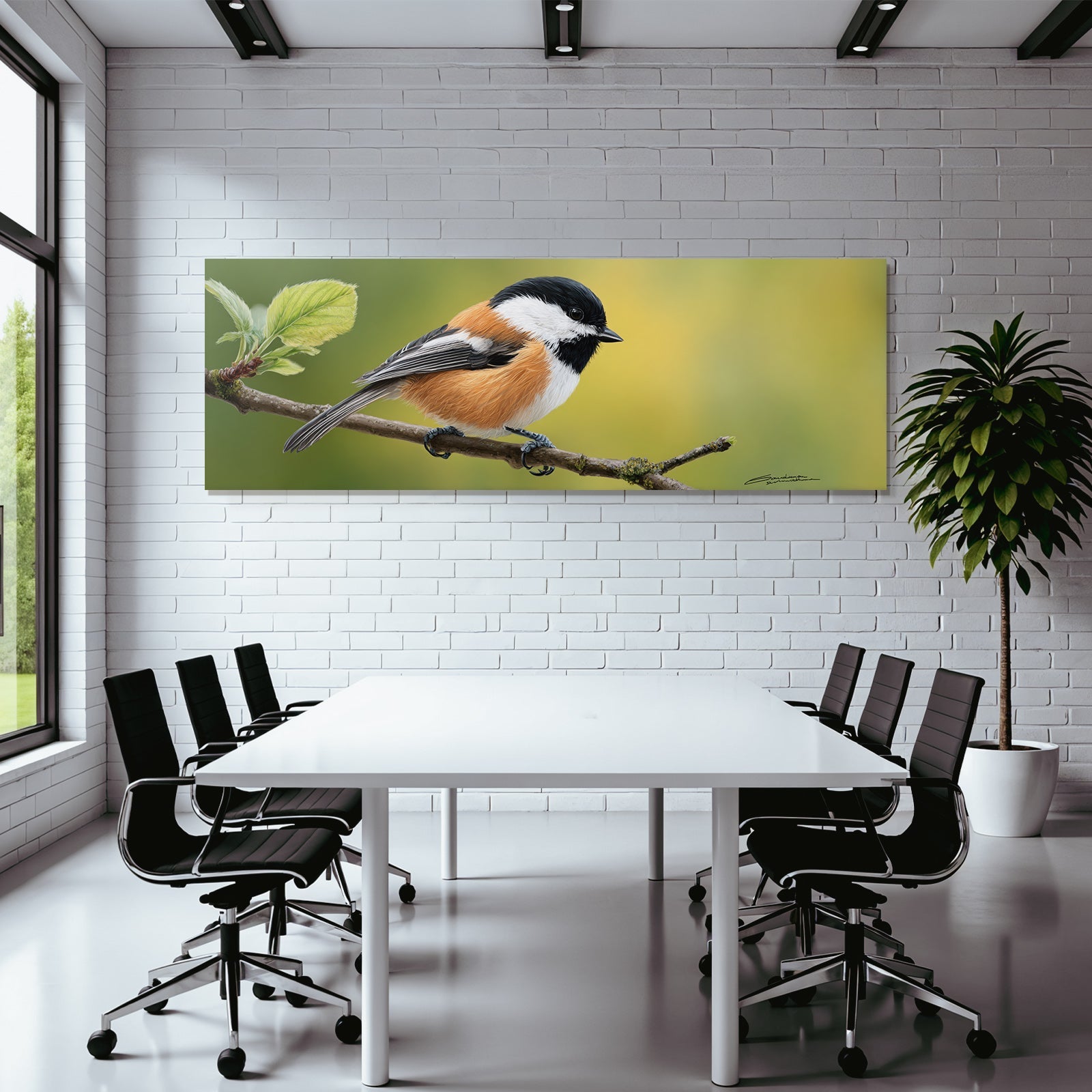 Vogel Auf Einem Zweig Mit Bunten Federn Hintergrund Unscharf
