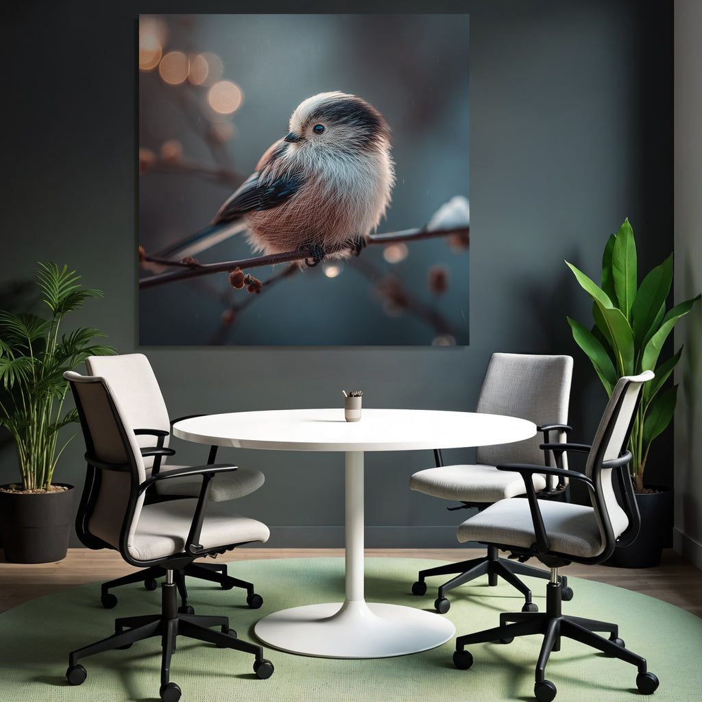 Kleiner Vogel Auf Einem Zweig Im Natur Licht Blurry Hintergrund