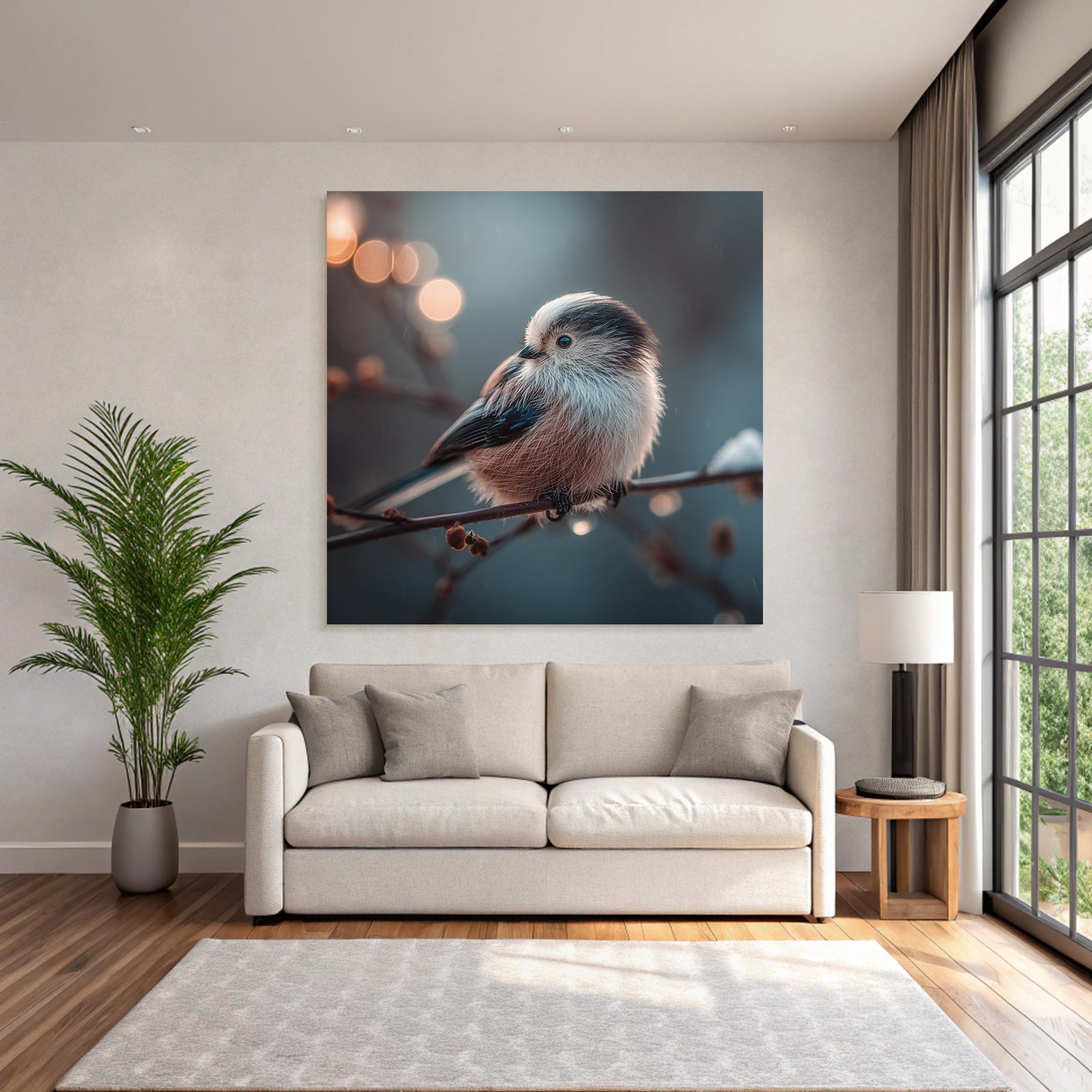 Kleiner Vogel Auf Einem Zweig Im Natur Licht Blurry Hintergrund