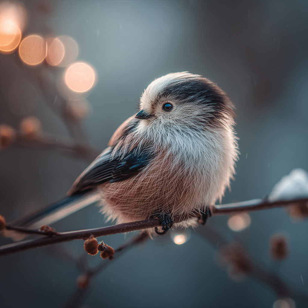 Kleiner Vogel Auf Einem Zweig Im Natur Licht Blurry Hintergrund | Voegel | Tiere