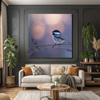 Kleiner Vogel Auf Einem Zweig Mit Unscharfem Hintergrund