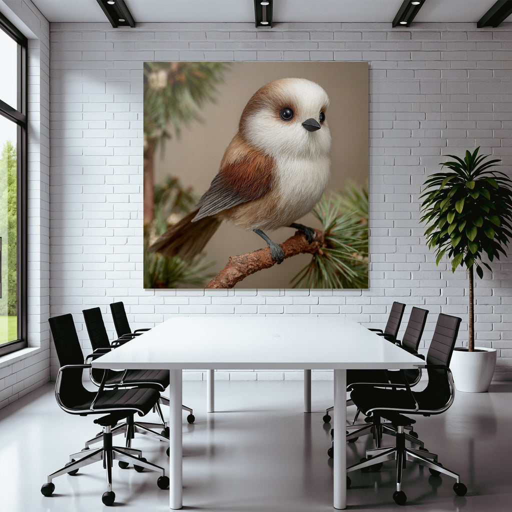 Kleiner Vogel Auf Einem Zweig Umgeben Von Grünery