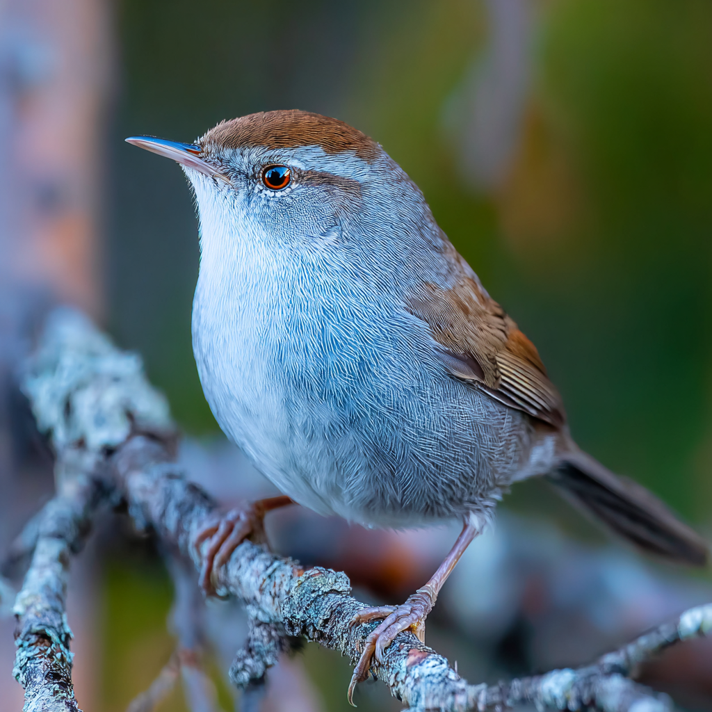 Vogel Auf Einem Ast Mit Graüm Körper Und Braunem Kopf | Voegel | Tiere