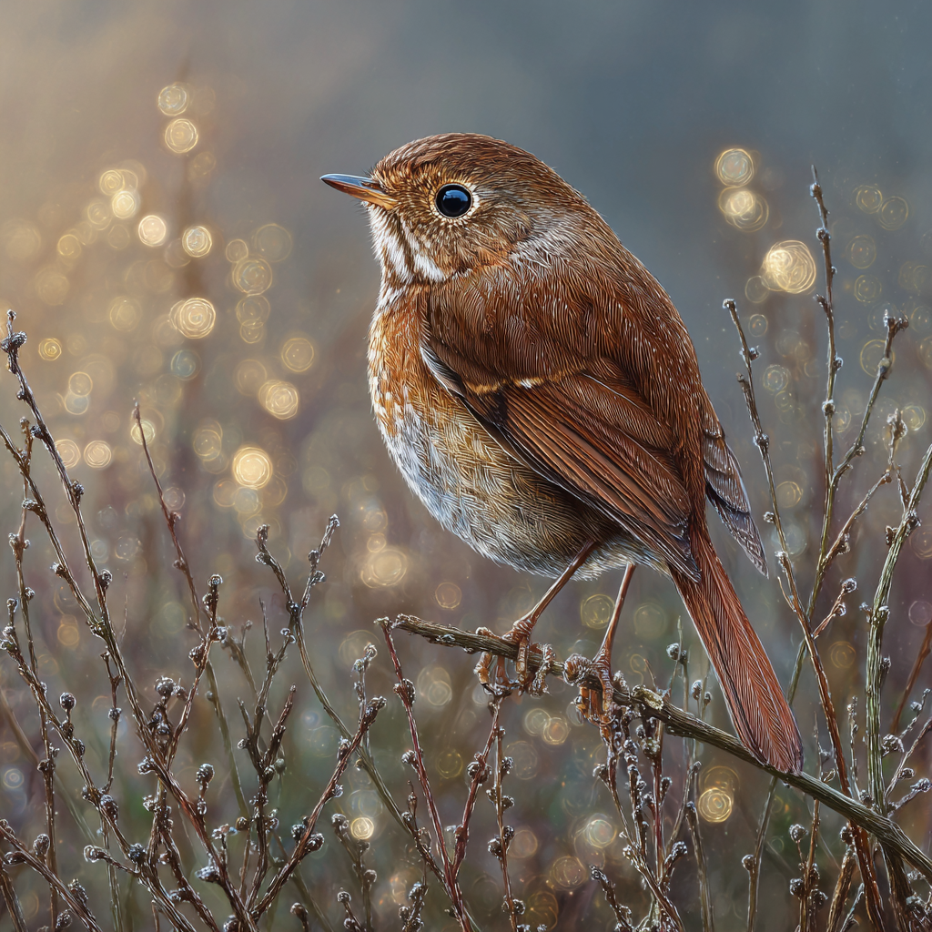 Vogel Auf Einem Zweig Mit Bokeh Effekt Hintergrund | Voegel | Tiere