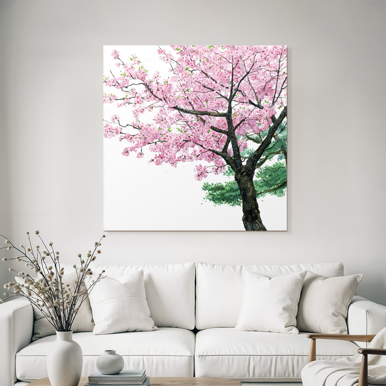Kirschblütenbaum Aquarell Frühling