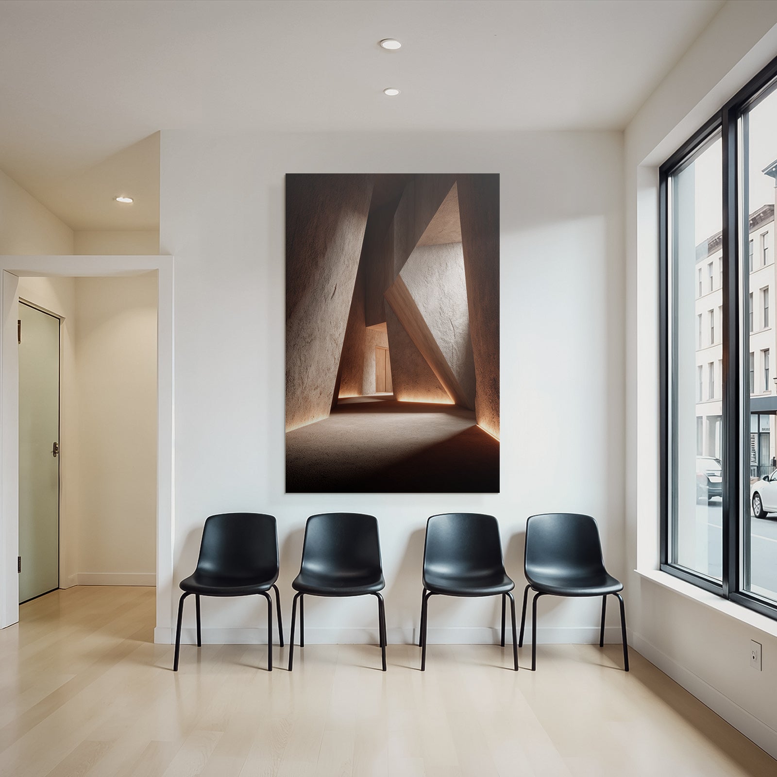 Yoga Meditation Moderne Und Abstrakte Architektur Im Innenraum Mit Geometrischen Formen | Yoga und Meditation | Themen und Hobbys