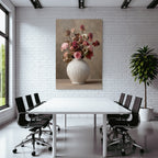 Trocken Retro Flowers Schöne Anordnung In Einem Dekorativen Vase Mit Rosen Und Dried Foliage