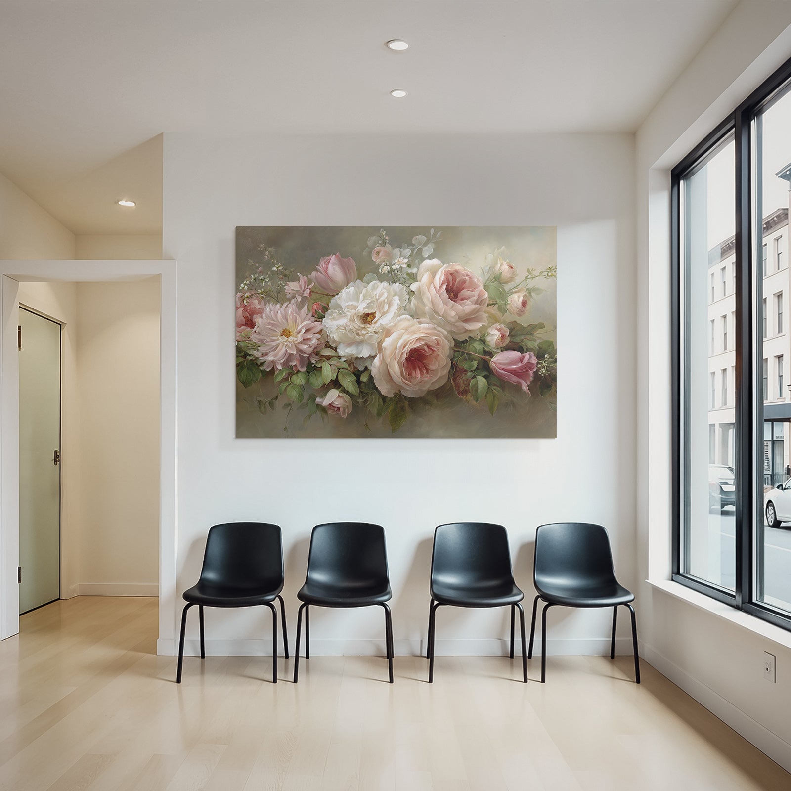 Schöne Arrangement Mit Rosen Und Päonien