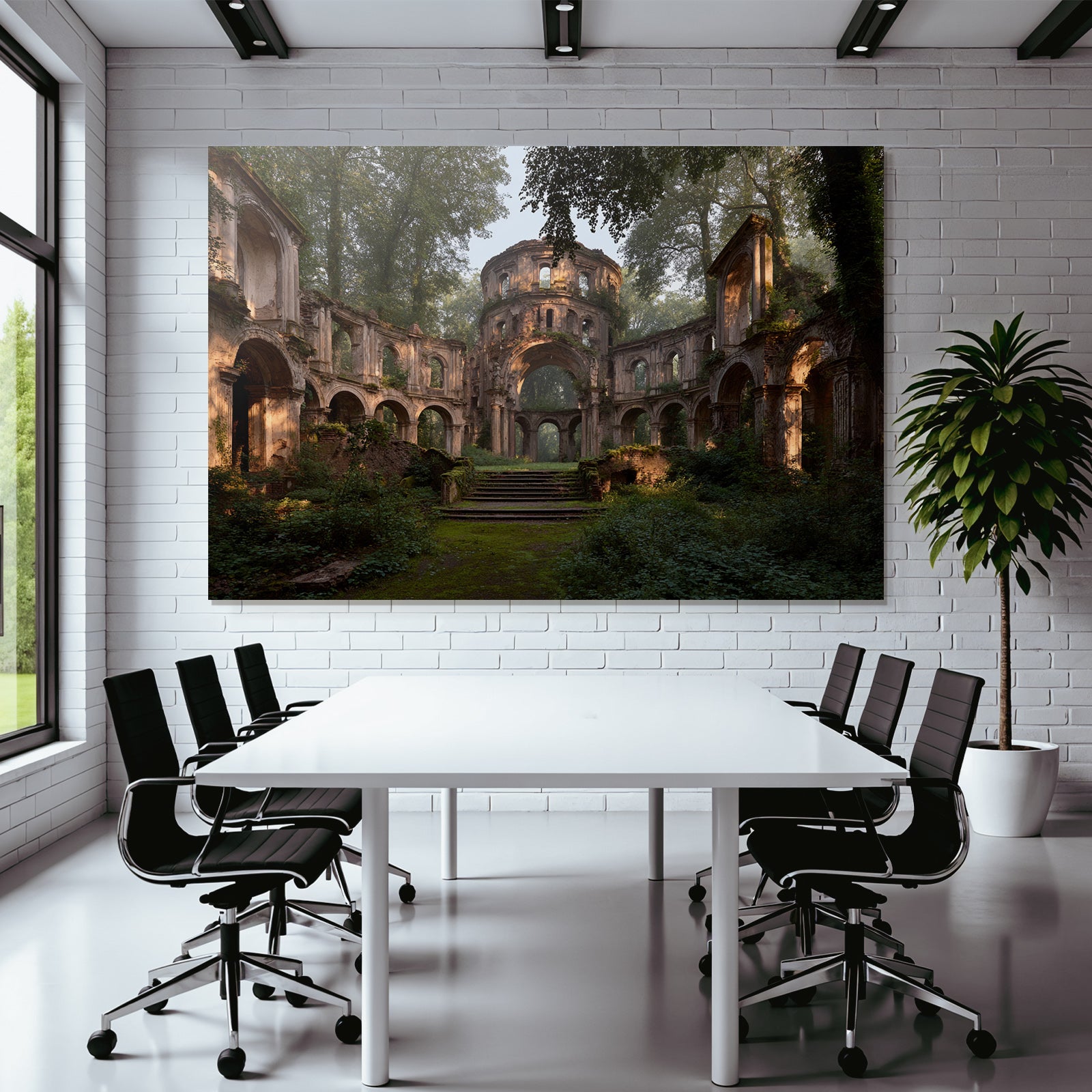 Antike Ruinen In Dichter Vegetation Mit Nebel Und Weichem Licht | Lost Places | Architektur