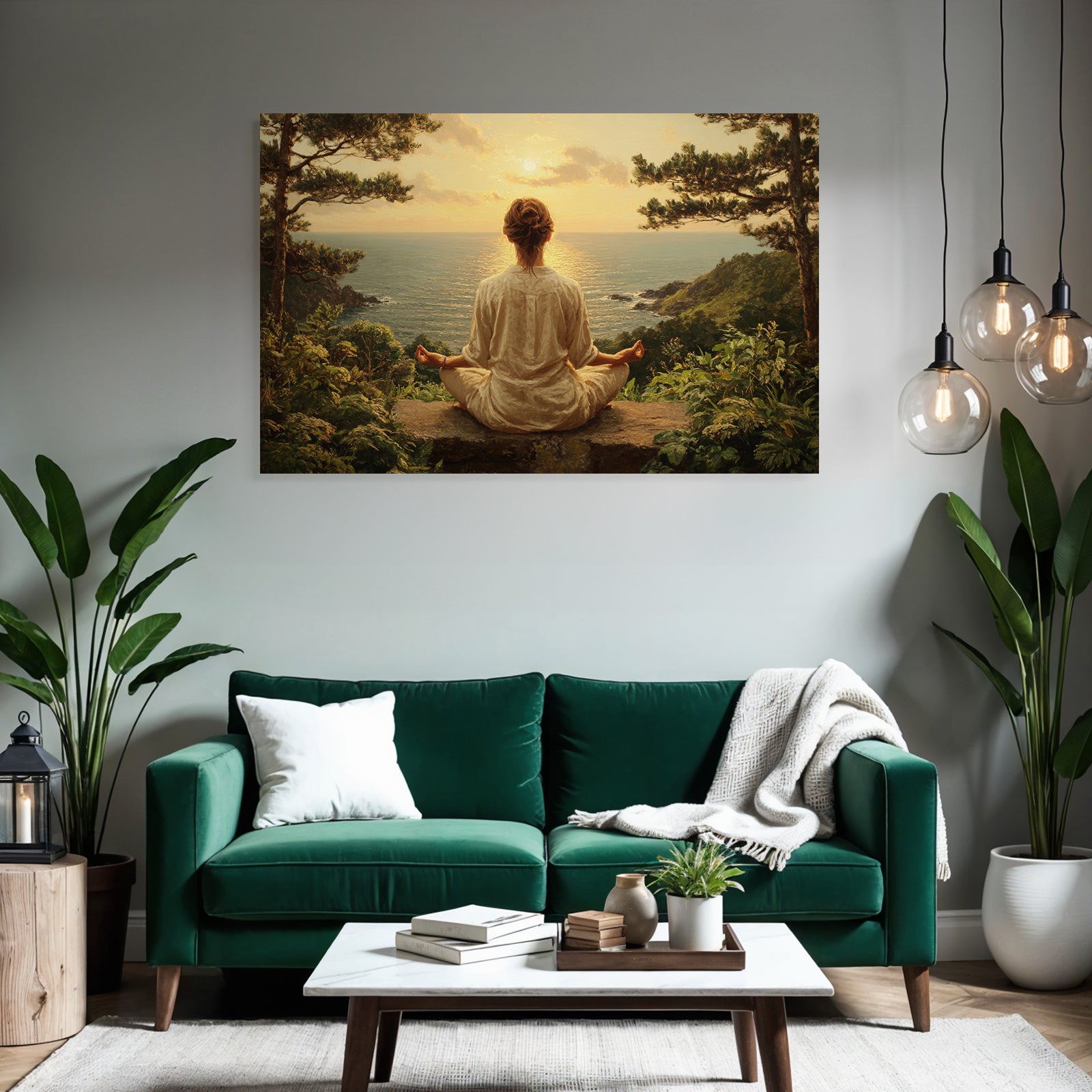 Yoga Meditation Friedliche Landschaft Meditation Am Meer Im Sonnenuntergang | Yoga und Meditation | Themen und Hobbys