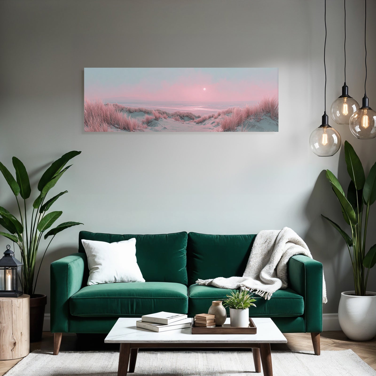 Ruhige Landschaft Strand Sonnenaufgang Im Pastellfarbton | Duenen und Heide | Landschaften