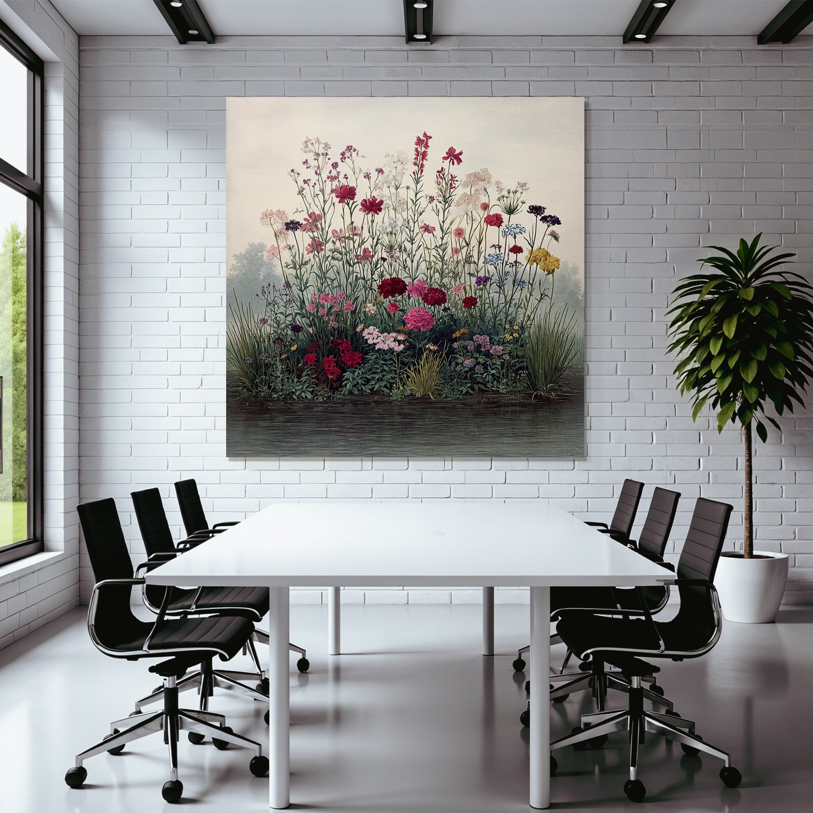Buntes Arrangement Mit Wasserreflexion