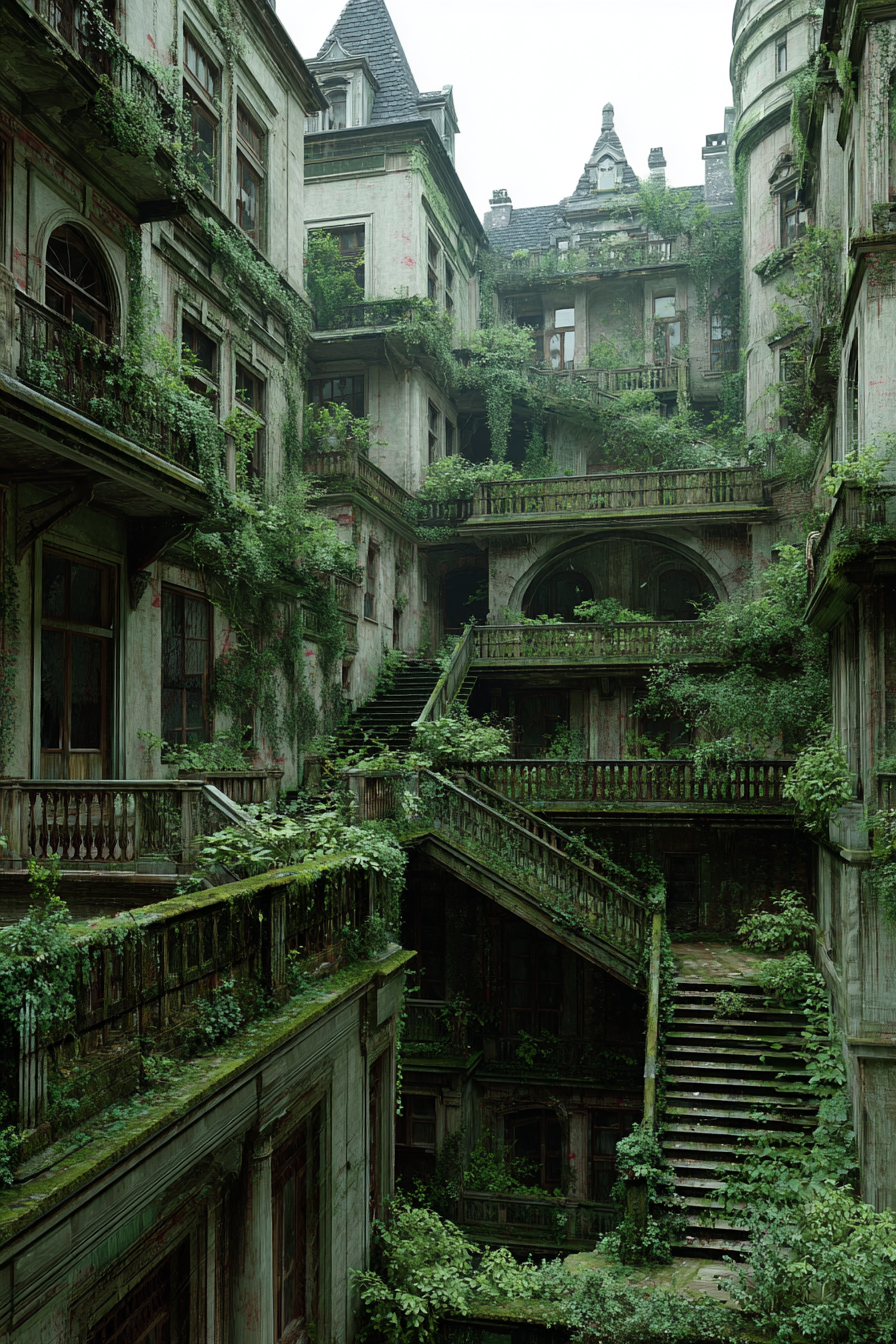 Verlassener Architektonischer Raum Natur Hat Eingefallen | Lost Places | Architektur