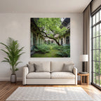 Verlassener Innenraum Natur Erobert Mit Baum Und Farnen | Lost Places | Architektur