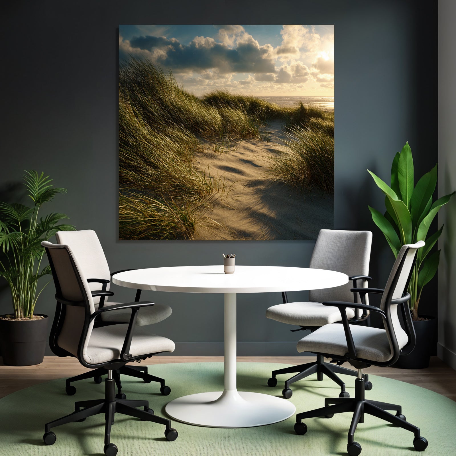 Ruhige Küstenlandschaft Sanddünen Gräser Weiches Sonnenlicht | Duenen und Heide | Landschaften