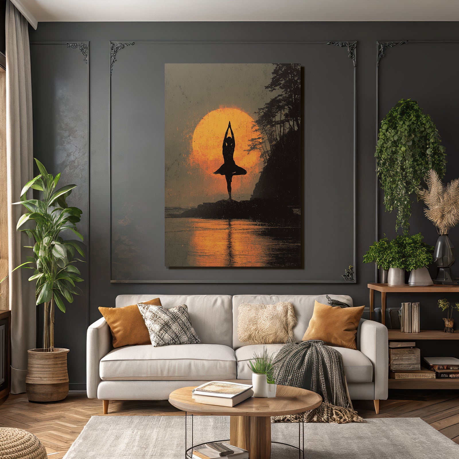Yoga Meditation Yoga Pose Im Sonnenuntergang Reflexion Im Wasser Serene Atmosphäre | Yoga und Meditation | Themen und Hobbys