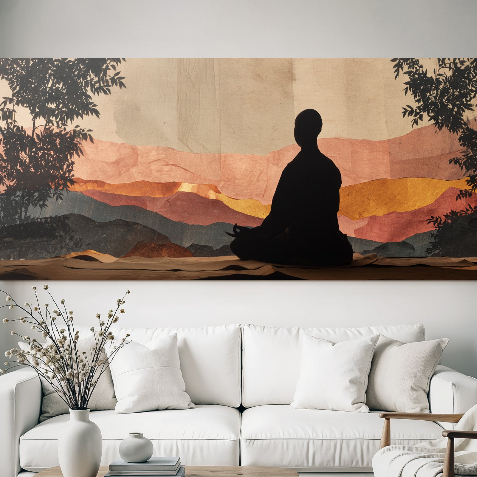 Yoga Meditation Meditierende Person In Natur Mit Berglandschaft Harmonische Atmosphäre | Yoga und Meditation | Themen und Hobbys