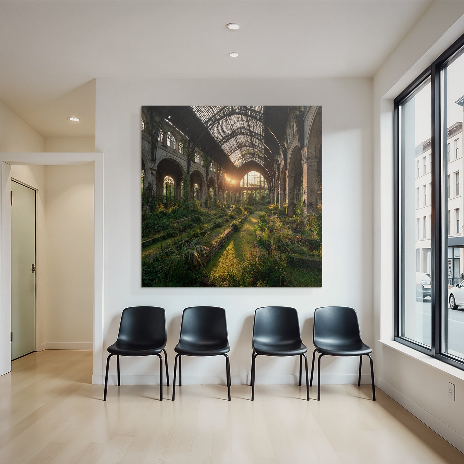Verlassene Struktur Innenbereich Gewachsene Pflanzen Indoor Garten | Lost Places | Architektur