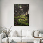 Verlassene Industrielle Raum Natur Erobert Menschen Made Orte | Lost Places | Architektur