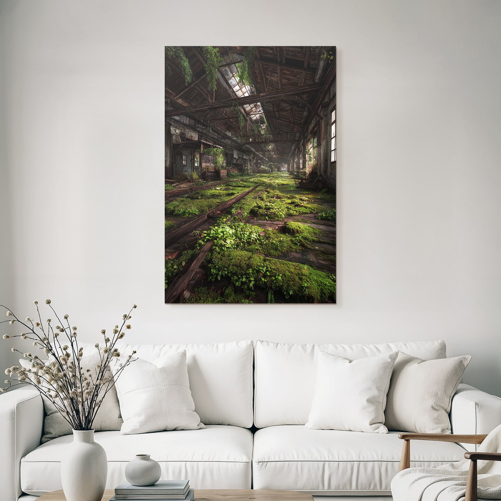 Verlassene Industrielle Raum Natur Erobert Menschen Made Orte | Lost Places | Architektur