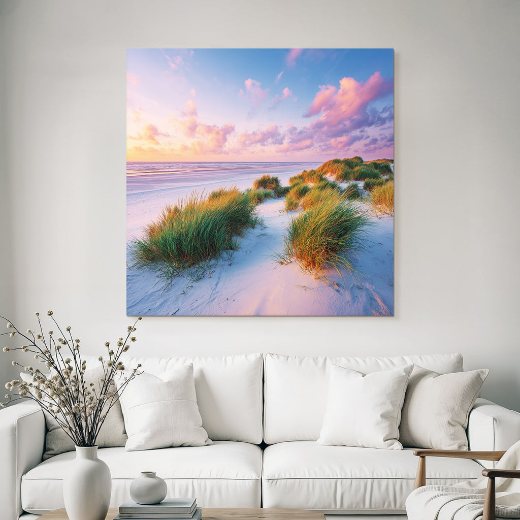 Ruhiger Strand Landschaft Bei Sonnenuntergang | Duenen und Heide | Landschaften