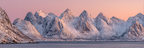 Polarlicht Schneebedeckte Bergkette Spiegelung Wasser Sonnenaufgang Sonnenuntergang | Fjorde und Gletscher | Landschaften